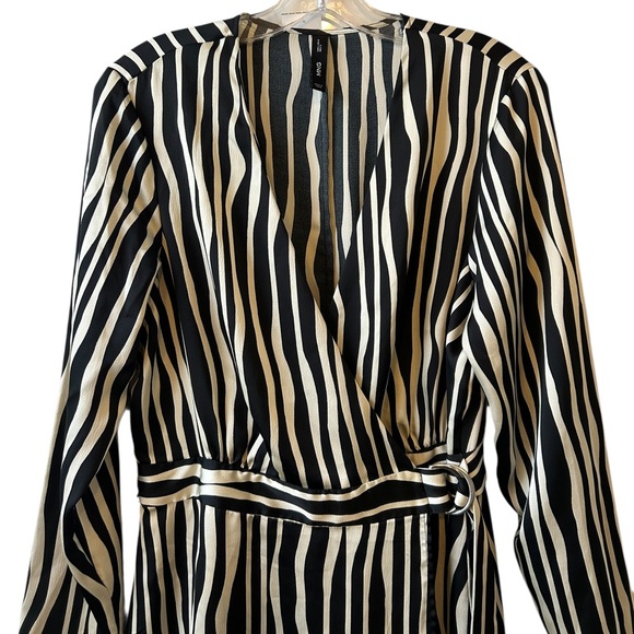 Mango Striped Midi Wrap Dress - Picture 11 of 13